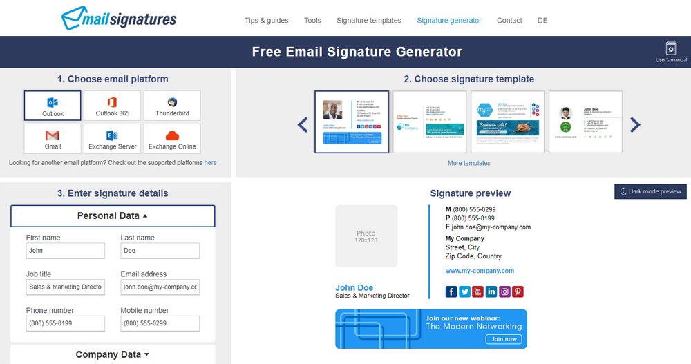 email signature generator