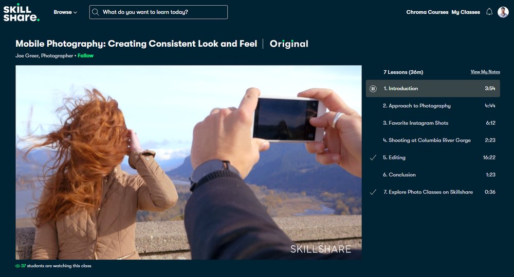 skillshare photography class