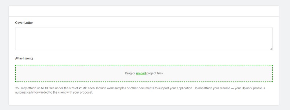 upwork cover letter