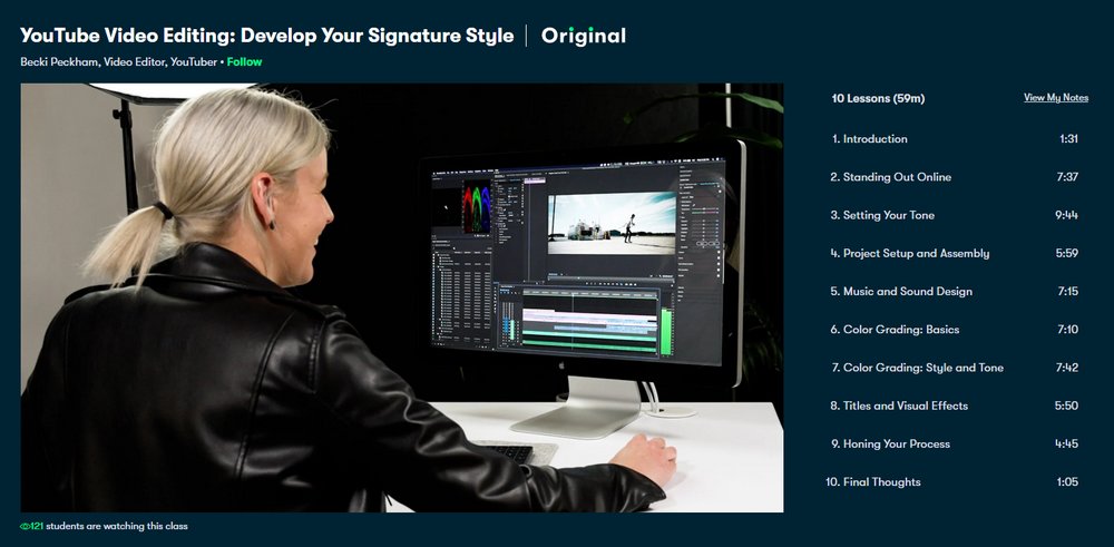 YouTube Video Editing Develop Your Signature Style