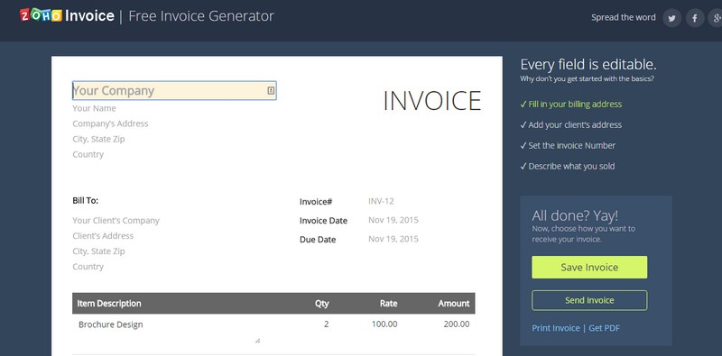 zoho-invoice